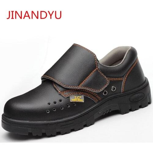 Men Welding Work Safety Shoes Steel Toe Boots Breathable Casual Work Safety Boots Light Weight Puncture Proof Insurance Shoes