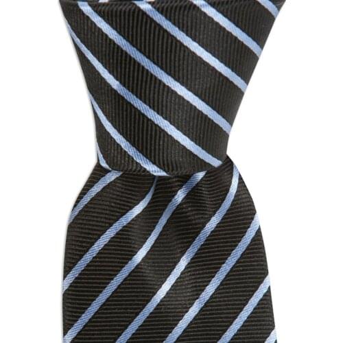 Mens Classic Silk Striped Necktie Made in Italy 7.5 Cm Width 145 Cm Length