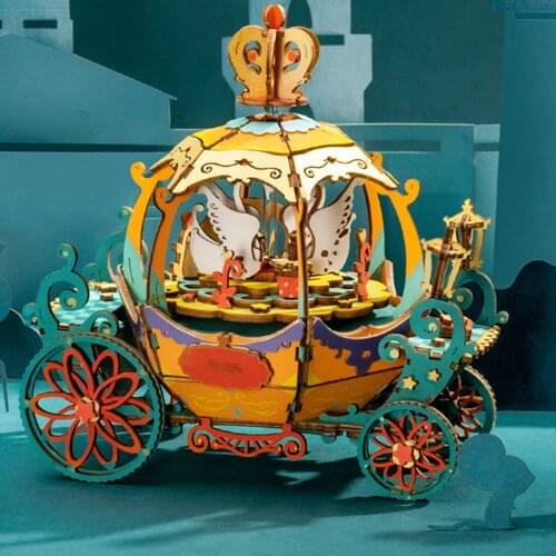 Handcraft Wood Model Kit for Adults and Kids to Build DIY Puzzle,Music Box Mechanical, 3D Wooden Puzzle