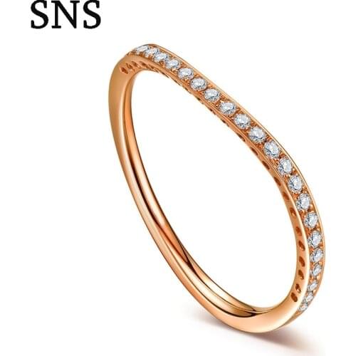 Real Diamond Engagement Band Solid 14K Rose Gold Jewelry 0.12ctw Round Shape Natural Diamond Rings For Women