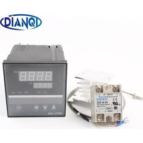 Temperature controller switch REX-C900 Rex C900 solid state relay SSR Output SSR Universal input K type Thermocouple 220V~240V