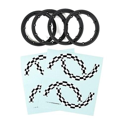 Plastic Outside Beadlock and Stickers for 1/5 Hpi Rovan Km Baja Losi Rofun LT V5 5S F5 Truck Rc Car Parts