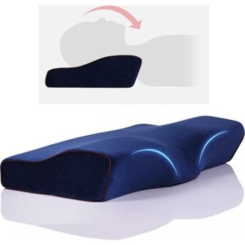 Memory Foam Bedding Pillow Neck protection Slow Rebound Memory Foam Butterfly Shaped Pillow Health Cervical Neck size in 50*30CM