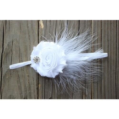 Feather headband girl flower headband,shabby flower Headband 120pcs/lot