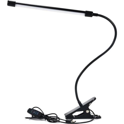 LED Reading Light, Clamp Desk Lamp, 3 Modes Clip Light, Flexible Eye-Care Clamp Light for Bed Reading,Bedroom, Black