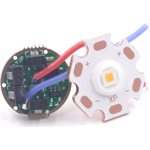 16mm 20mm Cree XM-L2 U3 LED Star+ 17mm 2mode 3mode 5mode 3.7v~4.2v flashlight torch Circuit Driver Board Cree XML/XPL V5 V3 V6