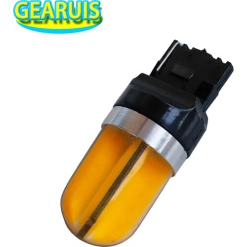 2pcs T20 W21W 7440 Silicone COB 48 Chips LED 7443 T25 3156 3157 Turn signal light Rear Tail Brake light bulb white red yellow