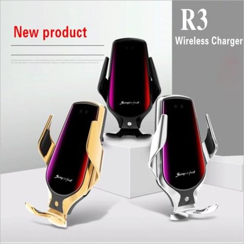 R3 smart Infrared Induction sensor car wireless charging Holder 10W Simple Fast Wireless Charger For iphone 8 8Plus X For Huawei