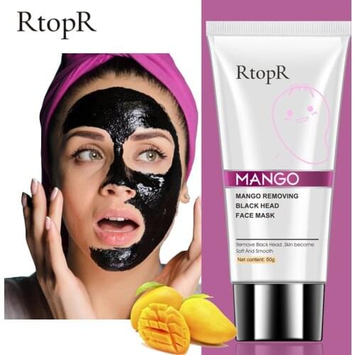 RtopR Removal Blackhead Face Mask Oil Control Shrink Pores Whitening Moisturizing Peel Mud Acne Treatment Peel Skin Care 50g