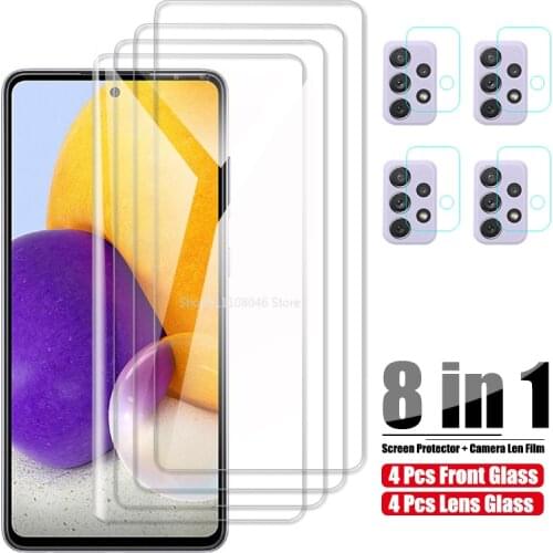 HD Tempered Glass For Samsung Galaxy A52 A72 A51 A71 Camera Screen Protector For Samsung A02S A12 A32 A02 Protective Film 4G 5G