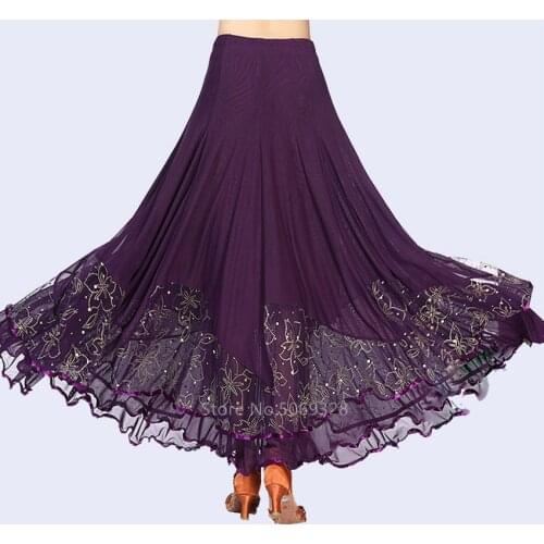 5 Colors New Flamenco Skirt for Women Gypsy Style Lace High Waist Big Swing Dress Spanish Bullfight Modern Dancing Stage Wear