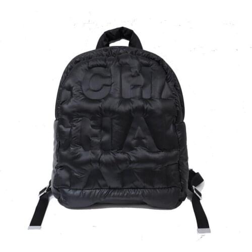 Women Backpack 2020 New Winter Space Pad Cotton Feather Down Bag Fashion Space Cotton Warm Air Backpack