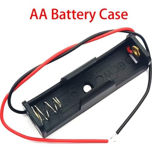 10 Pcs AA Size Power Battery Storage Case Plastic Box Holder With Leads AA Battery Box DIY 1.5V