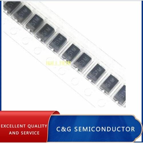 100pcs S1M SMA 1A1000V DO-214AC SMD schottky diode ZJ