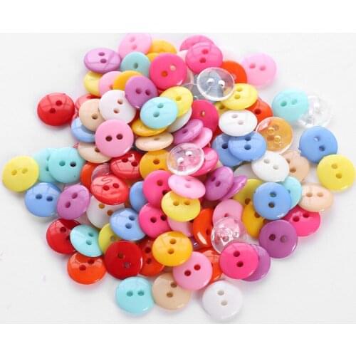 200Pcs Random Mixed Plastic 2 Hole Button for Kids Sewing Buttons clothes accessories crafts child cartoon button