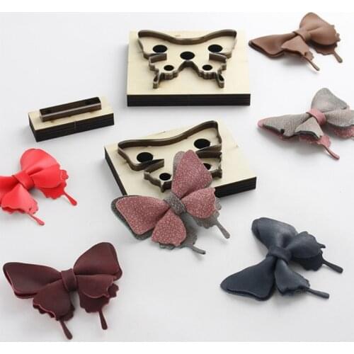 3Pcs Butterfly Wooden Die Cutting Leather Mold Swallowtail Cutting Mold Scrapbook Embossing Jewelry DIY Leather Crafts