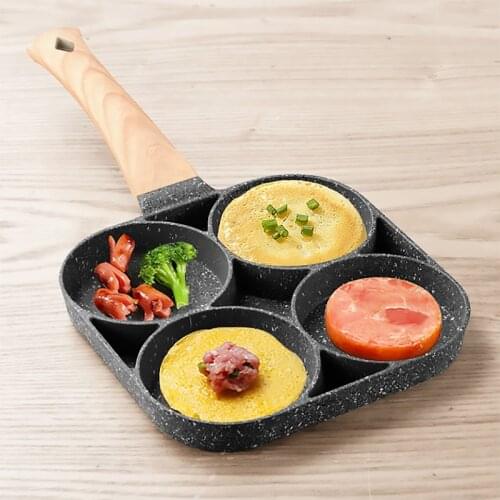 4/2Hole Frying Pot Pan Thickened Omelet Pan Non-stick Pancake Steak Maker Cookware Cooking Egg Ham Pans Breakfast Non Stick Pan