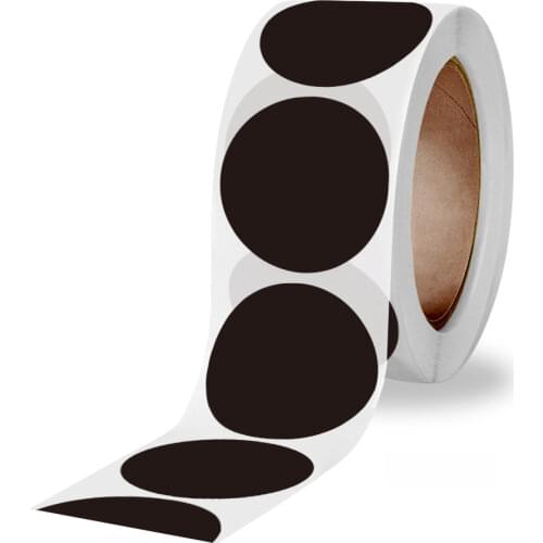 50-500Pcs Black Paper Stickers Round Blank Handmade Sticker Adhesive DIY Sealing Labels For Gift Package Envelope Chalkboard