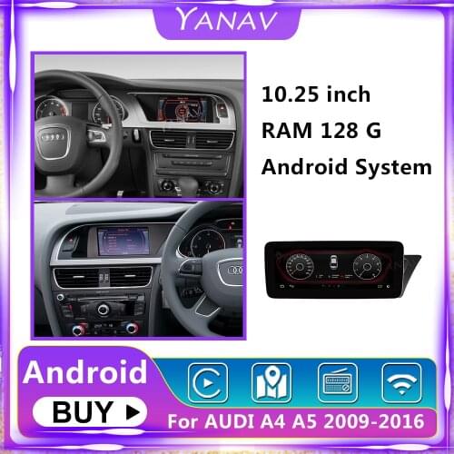 10.25 Inch 128G Car Radio Multimedia for Audi A4 A5 2009-2016 left right hand Android GPS Navigation Video Player Head Unit