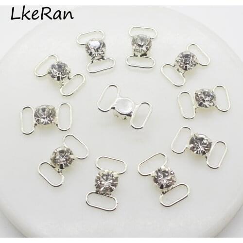 Wholesale 100Pcs/pack 10x20mm SS38 Clear Crystal Buckles Sew on Bikini Accessories Diy Wedding Card Making Handmade Jewelry