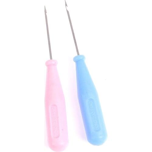 DIY Steel Stitcher Sewing Awl Shoes&bags Hole Hook Handmade Leather Tool Plastic Handle Cone Needle Shoe Repair Needles