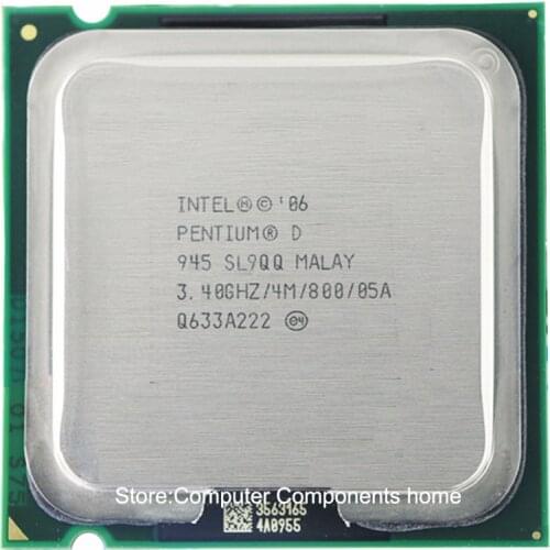 Intel Pentium D945 PD945 Socket LGA 775 Processor PD 945 CPU (3.4Ghz/ 4M /800GHz)