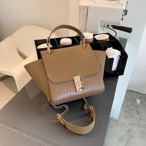 Elegant Female Solid color Tote bag 2020 Fashion New Quality PU Leather Womens Designer Handbag Vintage Shoulder Messenger Bag