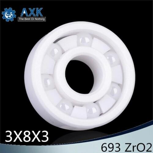 1 PC 693 Full Ceramic ZrO2 3x8x3 3mm/8mm/3mm ZrO2 Ceramic Ball Bearing
