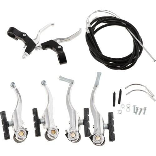 MTB Mountain Bike Front Rear V-Brake Pair Set For Two Wheels & 1 Pair Brake Levers