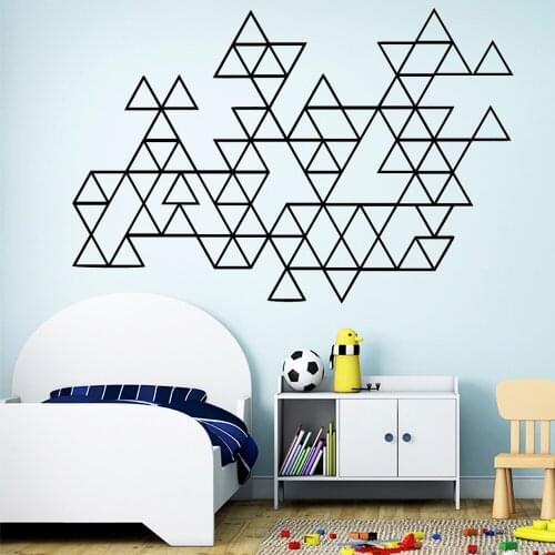 Beauty Geometric Pattern Wall Sticker Sticker House Decor For Home Decor Living Room Bedroom Removable Decor Wall Decals
