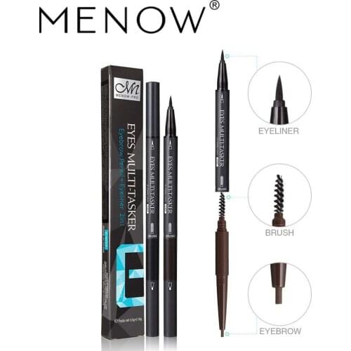 Menow E407 3-in-1 Multifunctional Double Eyebrow Pencil Durable Waterproof Maquiagem Profissional Completa Makeup Cosmetic