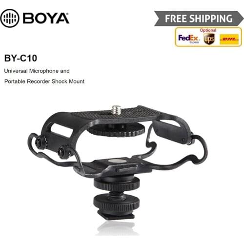 BOYA BY-C10 Microphone Shock mount Accessories for Zoom H4n/H5/H6 for Sony Tascam DR-40 DR-05 Recorders Microfone Shockmount