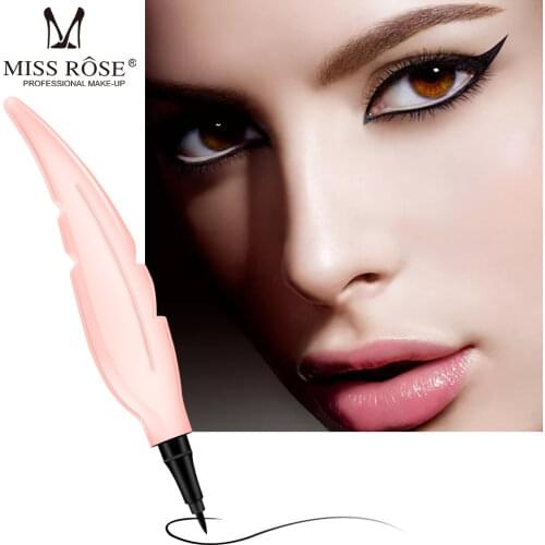 Miss Rose Waterproof Not Easy To Faint Lasting Eyeliner Liquid Makeup Leaves Thin Black Eyeliner Pen Magic Eyeliner