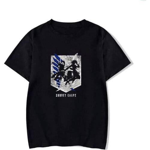 2021 Hot Attack on Titan Wings of Liberty Japanese Anime T Shirt Men The T-shirt Kawaii Cartoon Attack Graphic Tees Male