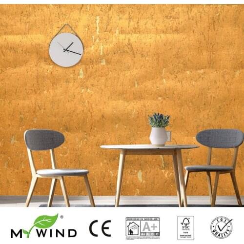 MYWIND 0.91*5.5M/Roll Gold Luxury 3D design home decor wall paper cork wallpaper