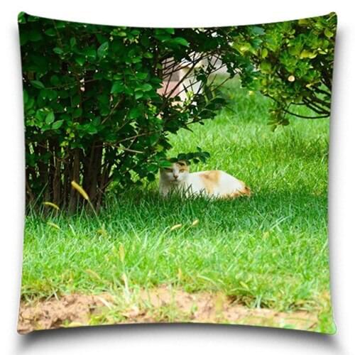 Christmas Cat Pattern Pillow Case Cotton Polyester 5 size 9 style