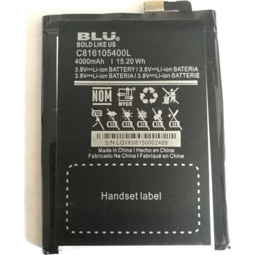New 3.8V 4000mAh Replacement C816105400L Battery For Blu Energy X E010Q Baterij Batterie Cell Phone Batteries