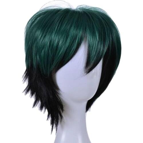 Unisex Short Straight Layered Cosplay Costume Wig Stylish For Animation Festival