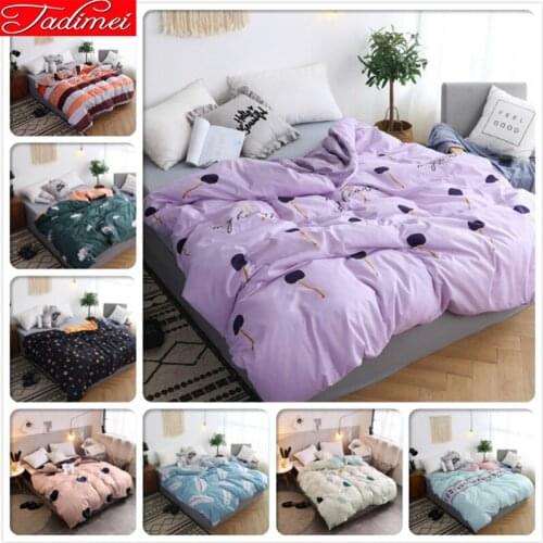 Adult Kid Soft Cotton 1 piece Duvet Cover Single Twin Full Queen King Size Bedding Bag 150x200 180x220 200x230 220x240 Bedspread