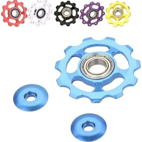 1 Set 11T Ultralight MTB Aluminum Alloy Bike Bearing Jockey Wheel Rear Derailleur Pulleys Outdoor Bicycle Parts For 24/27 Speed