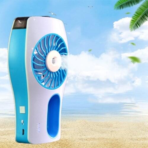 Handheld Misting Fan, Mini USB Rechargeable Battery Operated Misting Fan, Portable Personal Fan with Spray Bottle, Small