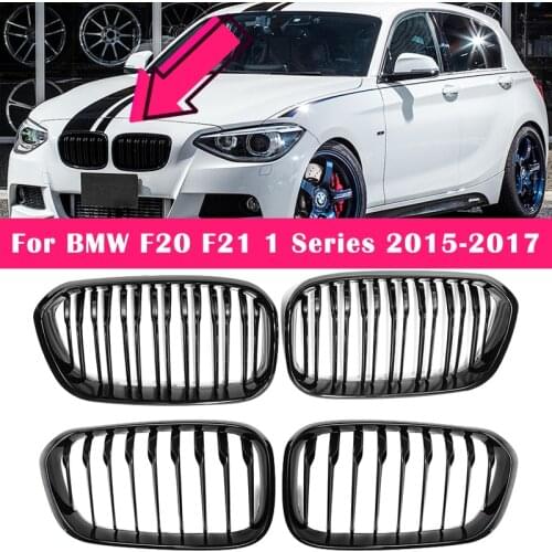 Pair Car Front Bumper Grilles Kidney Racing Grill For BMW 1 Series F20 F21 LCI 120i 118i 116i 116D M135i M140i 2015-2017