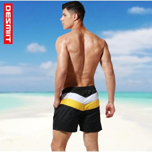 Desmiit Board Shorts Mens Swim Shorts Beach Surf Swimwear Swimming Trunk Mesh Liner Male Athletic Running Gym Short
