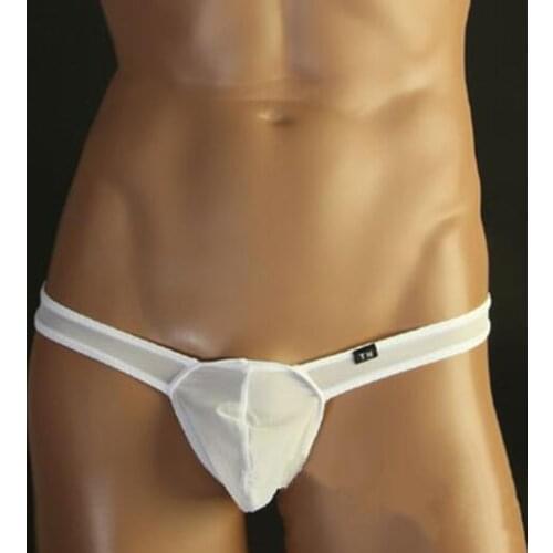 Men sexy pouch thongs mens silky bikini thongs gay boys underwears male underpants