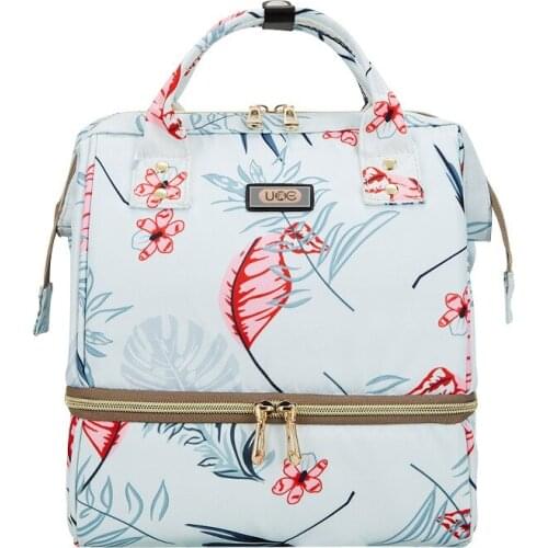 Mommy Bag Multifunctional Dry and Wet Separation Bottle Bag Portable Double Shoulder Mother and Baby Bag Lunch Bag