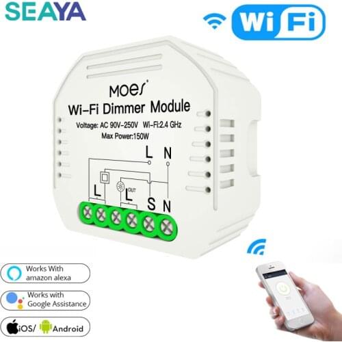 SEAYA WiFi Smart LED Light Dimmer 1/2 Way Switch Smart Life/Tuya APP Remote Control,Works with Alexa Echo Google Home