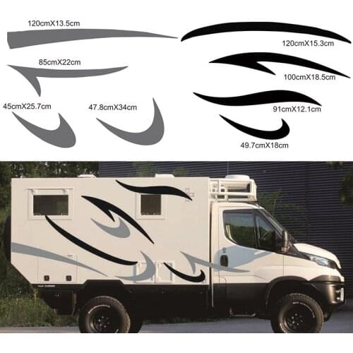 Decal Vinyl Beautiful Smooth two-style Graphic Car Stickers for Camper RV Trailer Truck 1 Pair