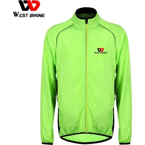 WEST BIKING Waterproof Cycling Jersey Long Sleeves Sport Jacket Clothing For Men Women Quick Dry MTB Reflective Jacket