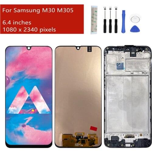 For Samsung Galaxy M30 2019 M305 LCD Display Touch Screen Digitizer Assembly Replacement 100% Tested M30 lcd 6.4"