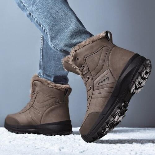 Winter Boots Men Shoe Casual Man Male Mens Sneakers Shoes Men Fashion Mens Leather Black Zapatos Invierno Hombre